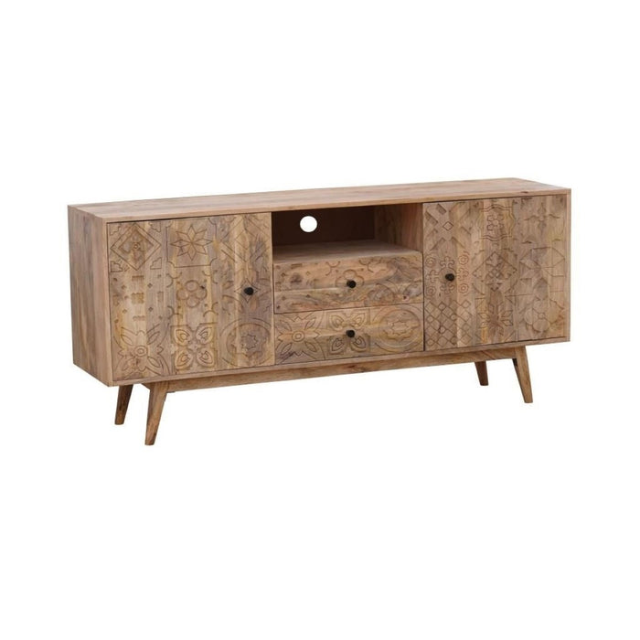 Mobilă TV DKD Home Decor Multicolor Natural Lemn de mango 155 x 40 x 70 cm