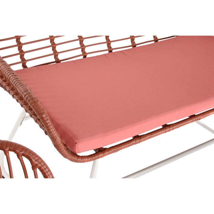 Set masă cu Trei scaune DKD Home Decor 124 x 74 x 84 cm Metal ratan sintetic