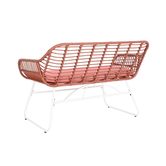 Set masă cu Trei scaune DKD Home Decor 124 x 74 x 84 cm Metal ratan sintetic