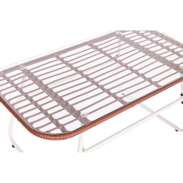 Set masă cu Trei scaune DKD Home Decor 124 x 74 x 84 cm Metal ratan sintetic