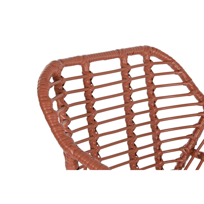 Zahradní židle DKD Home Decor Alb Teracotă Metal ratan sintetic 57 x 62 x 81 cm