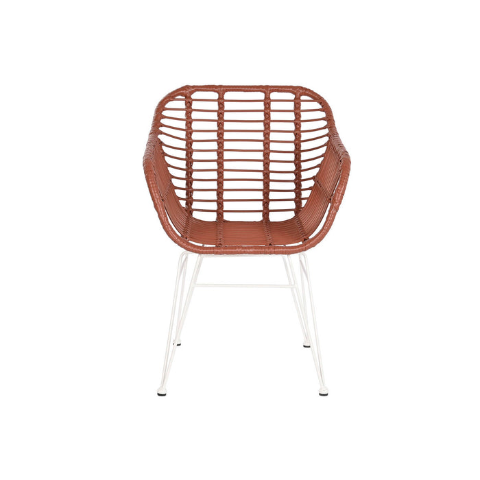 Zahradní židle DKD Home Decor Alb Teracotă Metal ratan sintetic 57 x 62 x 81 cm