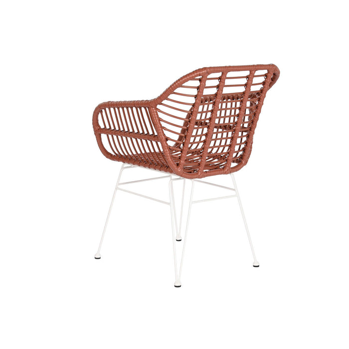 Zahradní židle DKD Home Decor Alb Teracotă Metal ratan sintetic 57 x 62 x 81 cm