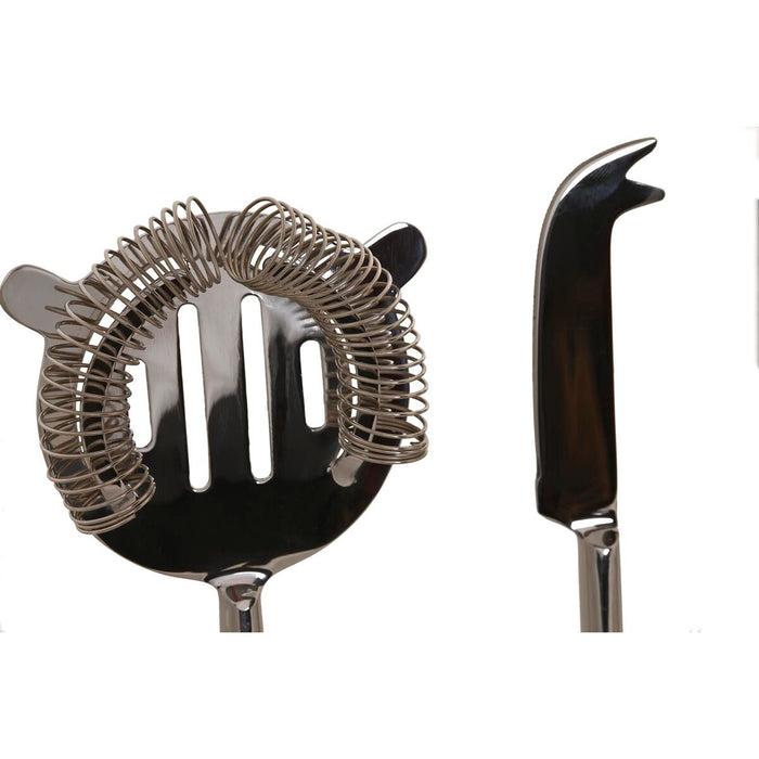 Set Pentru Cocktail DKD Home Decor 37 x 9 x 18 cm Argintiu Oțel inoxidabil