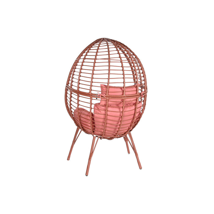 Canapea de grădină DKD Home Decor 90 x 65 x 151 cm Metal Teracotă ratan sintetic