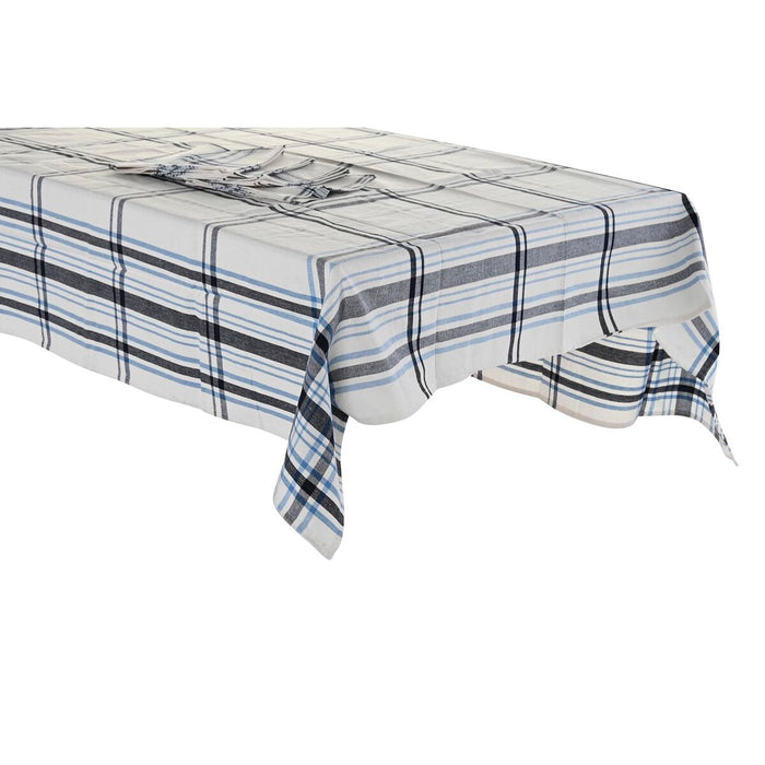 Față de masă și șervete DKD Home Decor 250 x 150 x 0,5 cm Bej Albastru