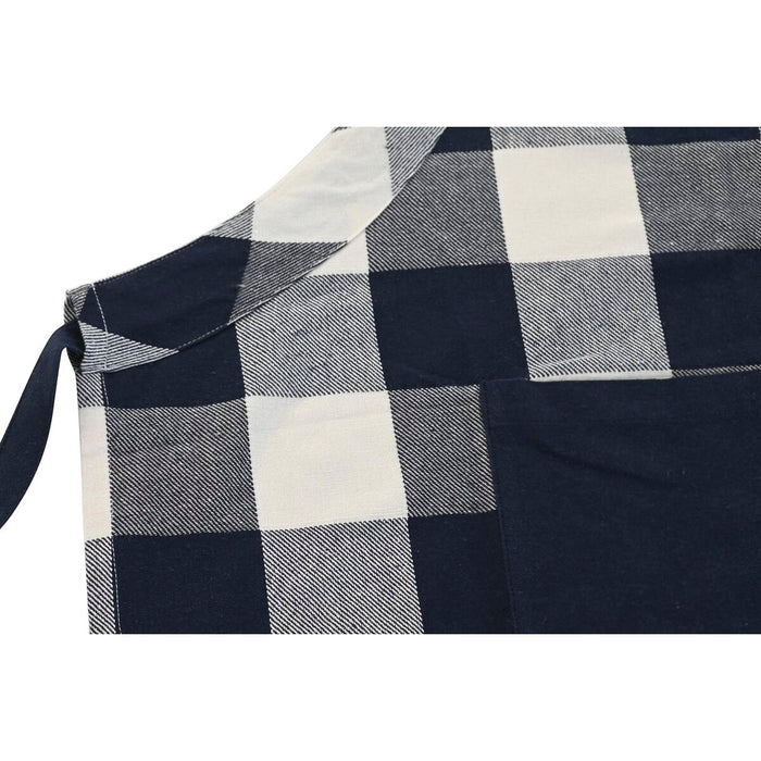 Șorț cu Buzunar DKD Home Decor 70 x 1 x 85 cm Albastru Bumbac Alb