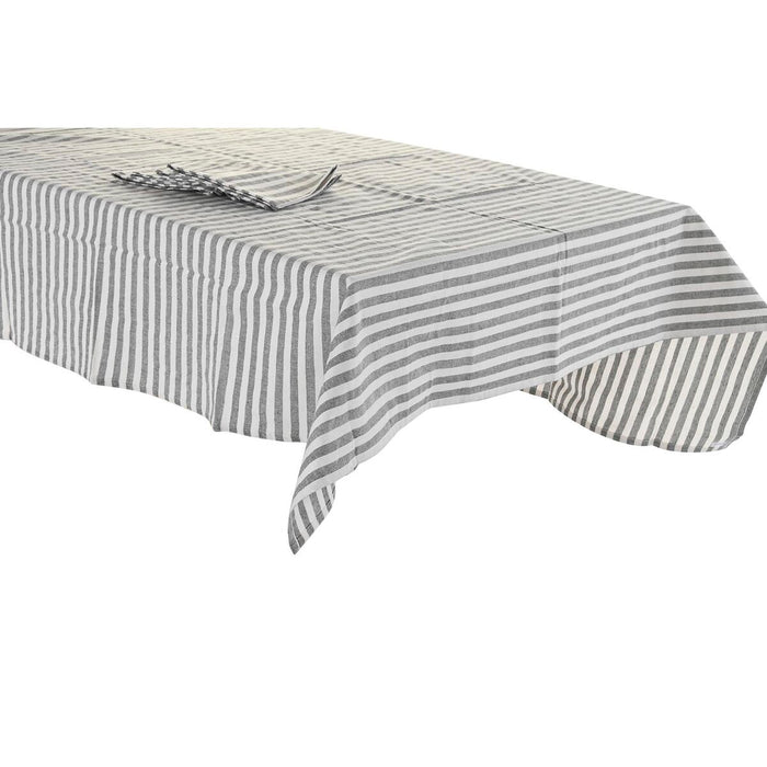Față de masă și șervete DKD Home Decor 150 x 150 x 0,5 cm Gri Alb Verde