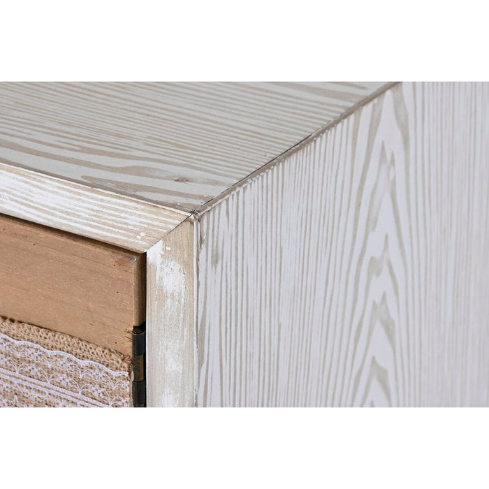 Servantă DKD Home Decor Brad Bumbac Alb (120 x 35 x 80 cm)