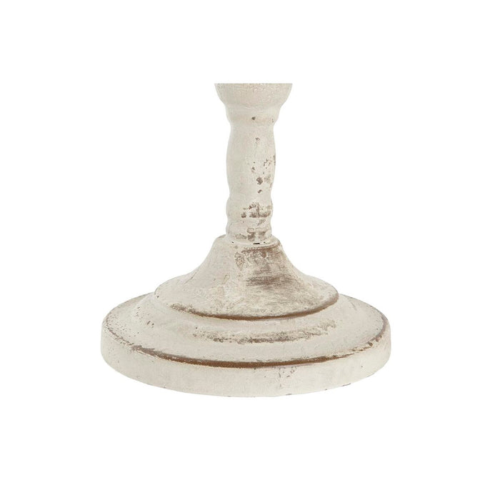 Suport de Lumânări DKD Home Decor Metal Alb 13 x 13 x 25 cm