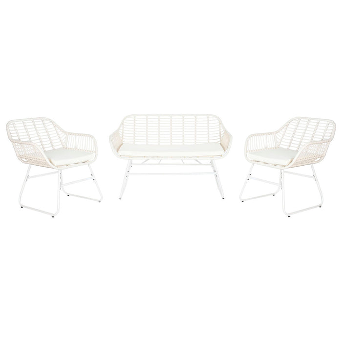 Set de Canapea și Masă DKD Home Decor Metal ratan sintetic 124 x 74 x 84 cm