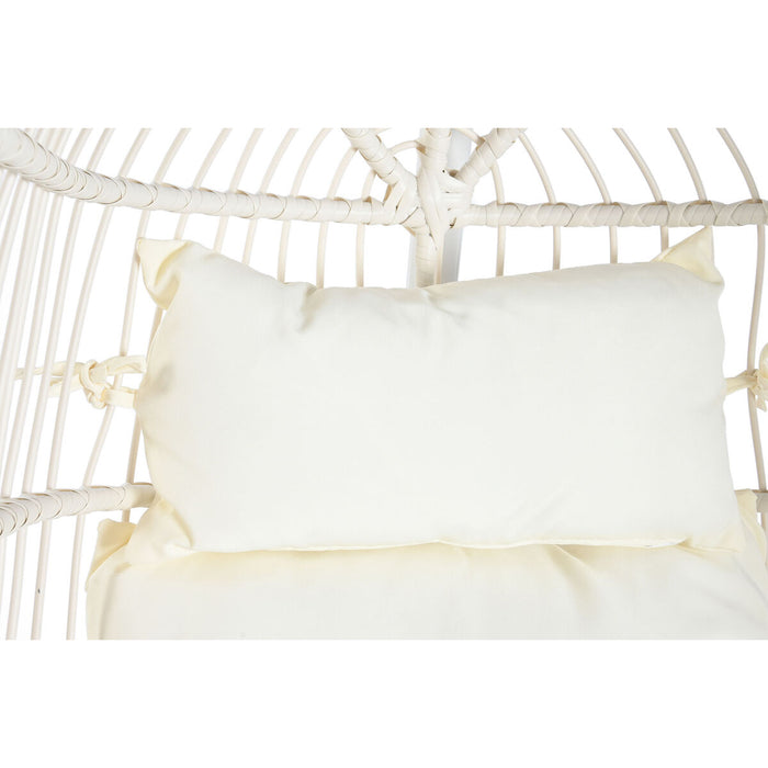 Fotoliu de grădină suspendat DKD Home Decor Alb Metal Aluminiu ratan sintetic 94 x 100 x 196 cm