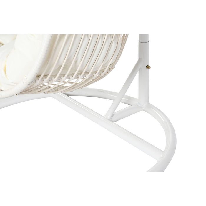 Fotoliu de grădină suspendat DKD Home Decor Alb Metal Aluminiu ratan sintetic 94 x 100 x 196 cm