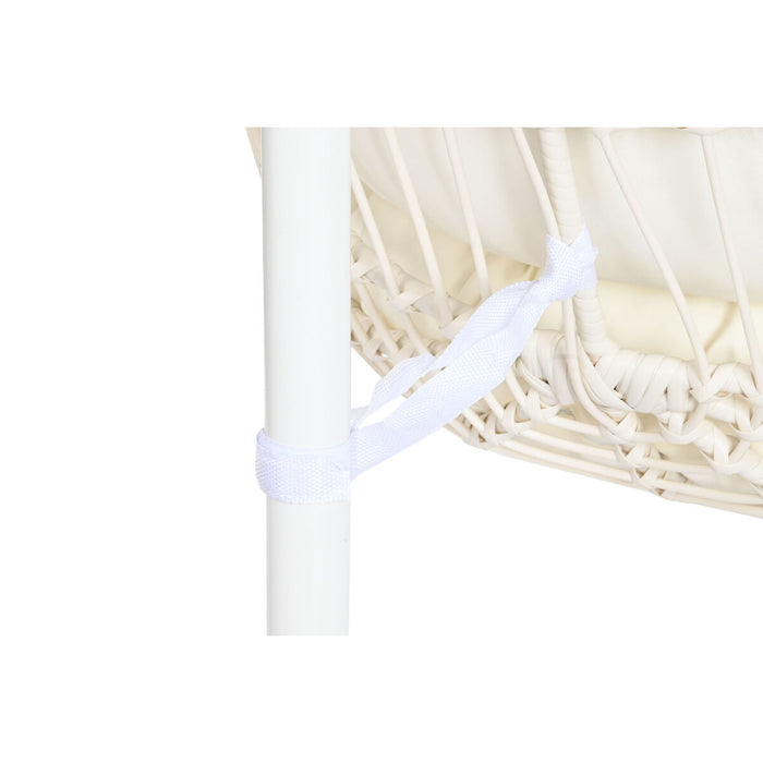 Fotoliu de grădină suspendat DKD Home Decor Alb Metal Aluminiu ratan sintetic 94 x 100 x 196 cm