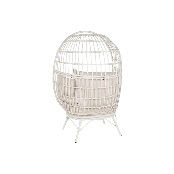 Canapea de grădină DKD Home Decor Alb Metal ratan sintetic 99 x 71 x 147 cm