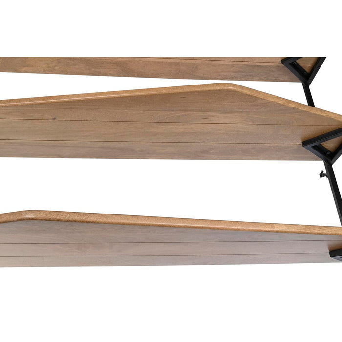 Raft DKD Home Decor Negru Natural Metal Lemn de mango 150 x 40 x 181 cm