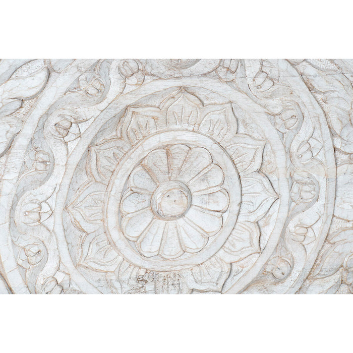 Cufăr DKD Home Decor Alb Lemn de mango Mandala 150 x 43 x 50 cm