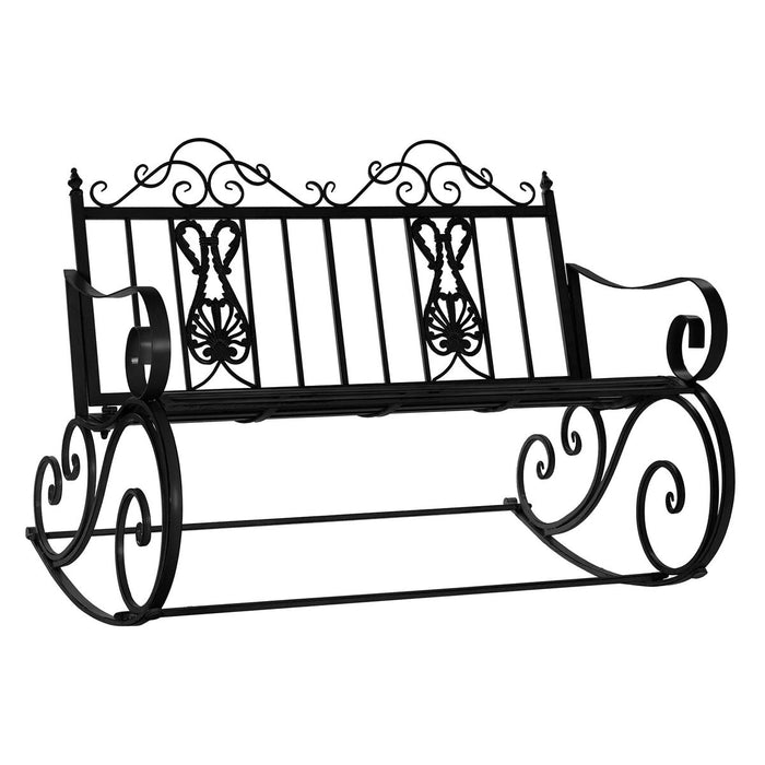 Scaun Balansoar DKD Home Decor Negru Metal 118 x 90 x 92 cm