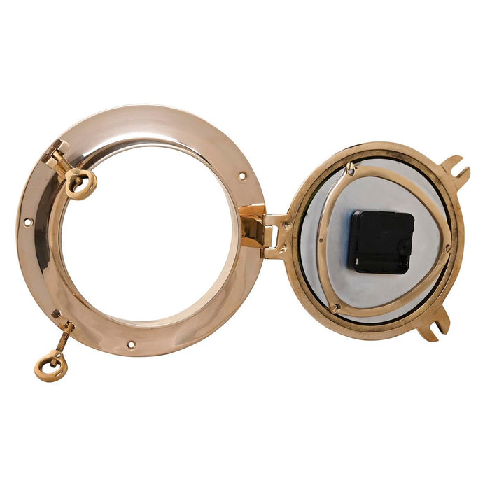 Ceas de Perete DKD Home Decor Geam Auriu* Vintage Alamă (23 x 7 x 23 cm)