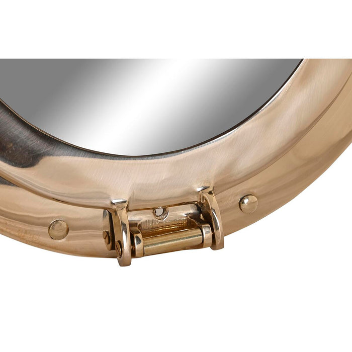 Oglindă de perete DKD Home Decor Auriu* Alamă Fereastră (29 x 5 x 29 cm)