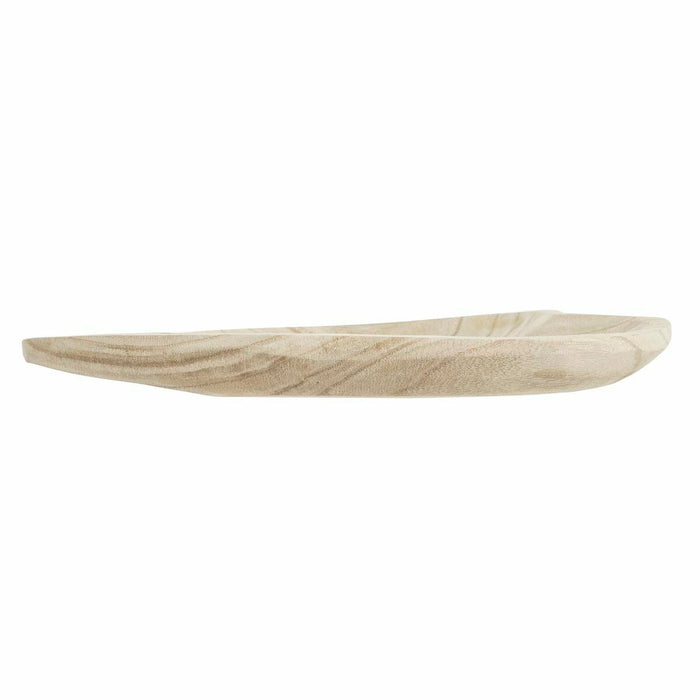Tavă pentru gustari DKD Home Decor Maro Deschis Natural Inimă Tropical 35 x 24 x 4 cm