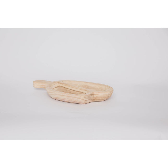 Tavă pentru gustari DKD Home Decor Maro Deschis Natural Tropical 38 x 21 x 5 cm 30 x 21 x 5 cm