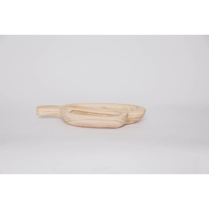 Tavă pentru gustari DKD Home Decor Maro Deschis Natural Tropical 38 x 21 x 5 cm 30 x 21 x 5 cm