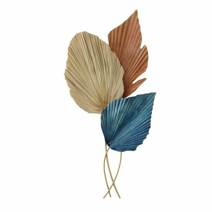 Decorațiune de Perete DKD Home Decor Metal Multicolor Modern Frunza a unei plante (49 x 12,7 x 103 cm)