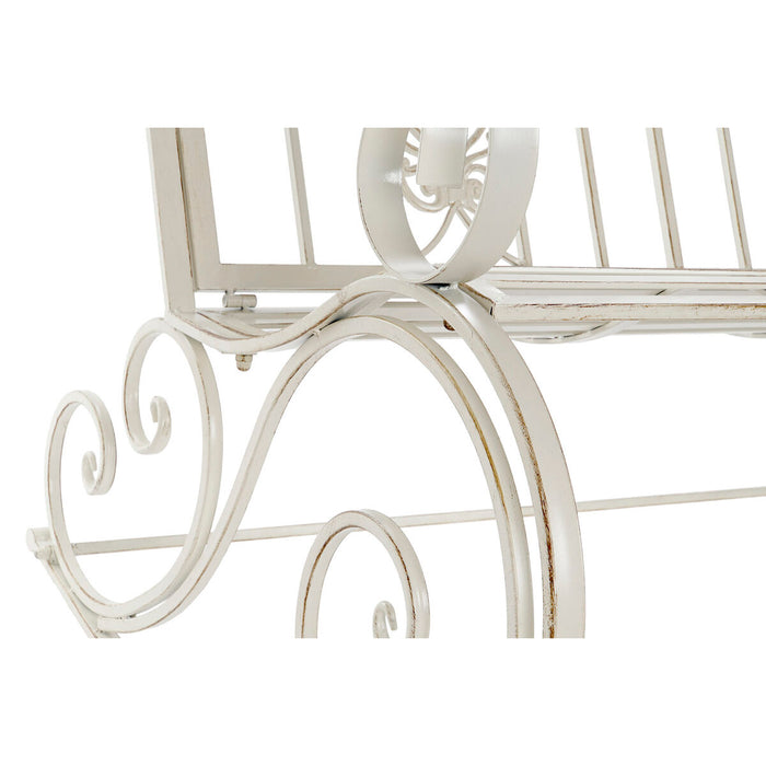 Scaun Balansoar DKD Home Decor Metal Aluminiu Alb (118 x 90 x 92 cm)