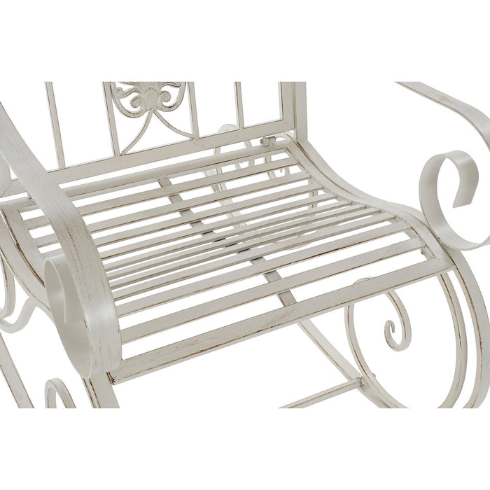Scaun Balansoar DKD Home Decor Metal Aluminiu Alb (63 x 89 x 92 cm)