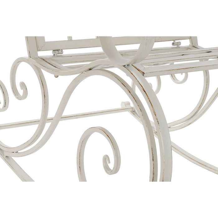 Scaun Balansoar DKD Home Decor Metal Aluminiu Alb (63 x 89 x 92 cm)