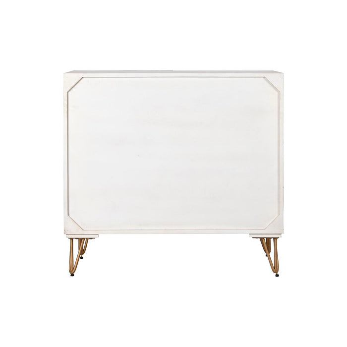 Servantă DKD Home Decor Metal Lemn de mango Alb Negru Auriu* 81 x 45 x 75 cm