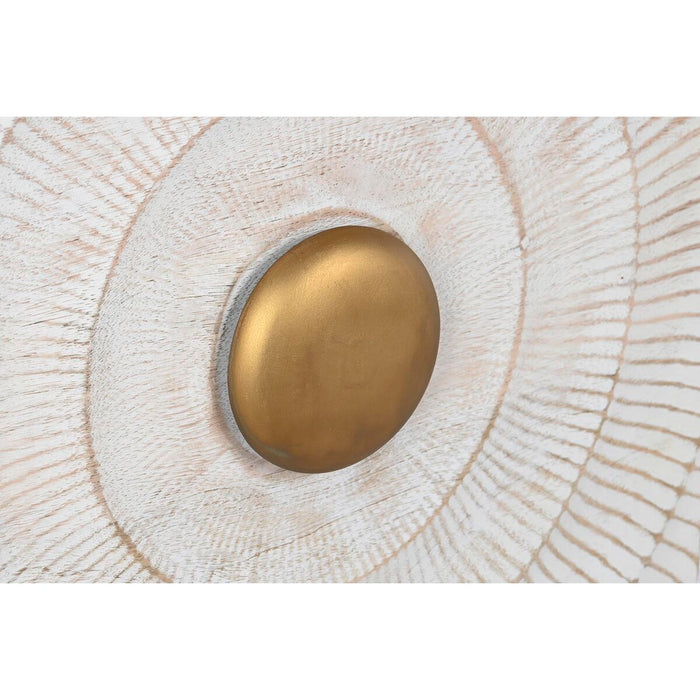 Noptieră DKD Home Decor Alb Negru Auriu* Metal Lemn de mango 50 x 40 x 50 cm
