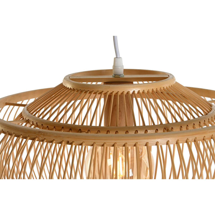 Lustră DKD Home Decor Maro Deschis Bambus 50 W (44 x 44 x 25 cm)