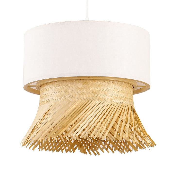 Lustră DKD Home Decor Poliester Bambus (40 x 40 x 39 cm)