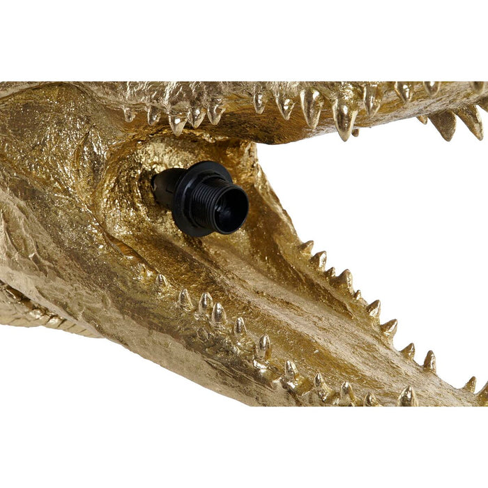 Lampă de Perete DKD Home Decor Auriu* Rășină 25 W 220 V Crocodil 27,5 x 41 x 22 cm