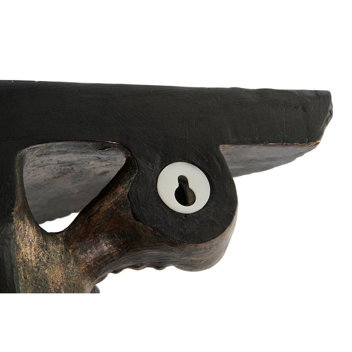 Rafturi DKD Home Decor Elefant Auriu* Rășină (36,5 x 16,5 x 36 cm)