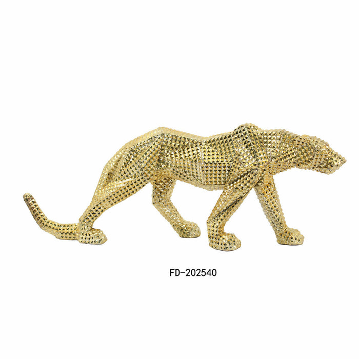 Figură Decorativă DKD Home Decor Auriu* Leopard Rășină (67 x 15,5 x 25 cm)