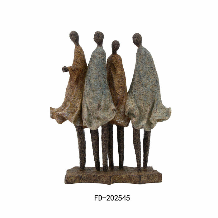 Figură Decorativă DKD Home Decor Africană Rășină Multicolor (33,5 x 14,5 x 41 cm)