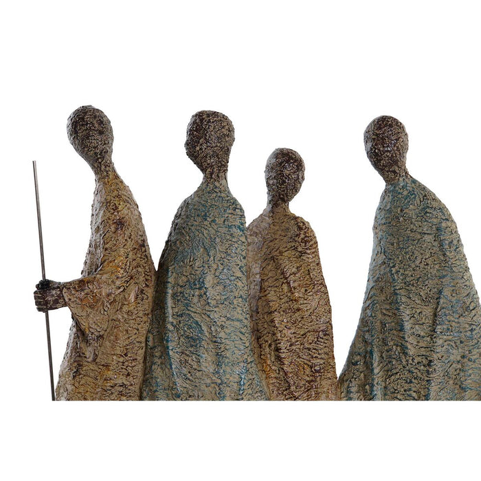 Figură Decorativă DKD Home Decor Africană Rășină Multicolor (33,5 x 14,5 x 41 cm)