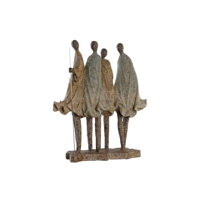 Figură Decorativă DKD Home Decor Africană Rășină Multicolor (33,5 x 14,5 x 41 cm)