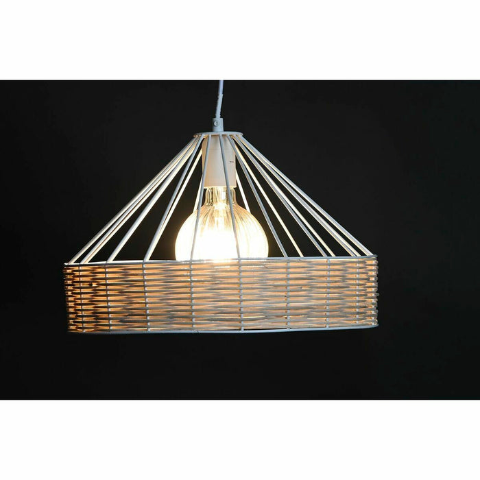 Lustră DKD Home Decor 35 x 35 x 22 cm Negru Metal Ratan 50 W (2 Unități)