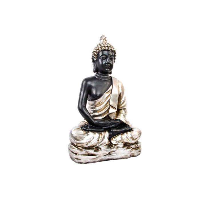 Figură Decorativă DKD Home Decor Negru Argintiu Buda Oriental 80 x 48 x 100 cm