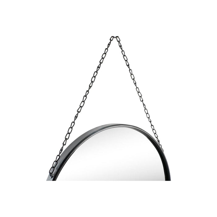 Oglindă de perete DKD Home Decor Natural Negru Auriu* Metal Fibră Franjuri (55 x 2,5 x 83 cm)