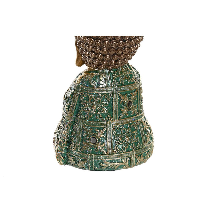 Figură Decorativă DKD Home Decor Bej Auriu* Buda Oriental 10,5 x 9 x 19,5 cm (4 Piese)