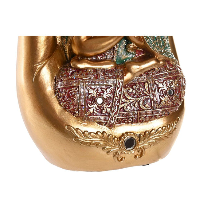 Figură Decorativă DKD Home Decor 15,5 x 11 x 29 cm Bej Auriu* Buda Oriental (2 Unități)