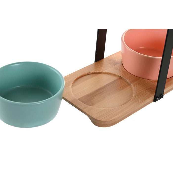 Set de Aperitiv DKD Home Decor 20 x 10,5 x 14 cm Porțelan Multicolor 3 Piese