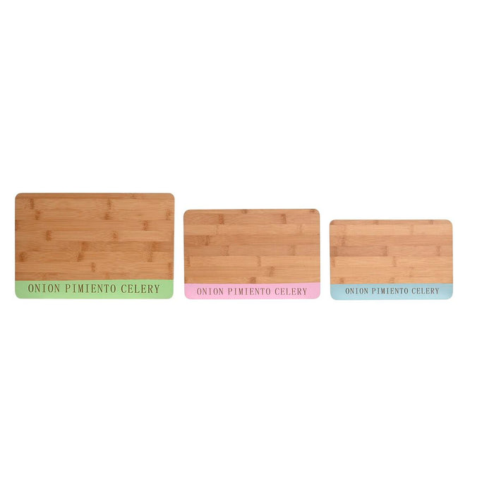 Masă de tăiat DKD Home Decor 33,5 x 22,4 x 1,2 cm Albastru Roz Verde