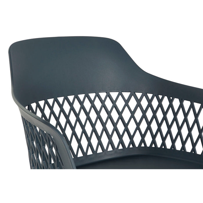 Scaun de Sufragerie DKD Home Decor Albastru Bleumarin 57 x 57 x 80,5 cm