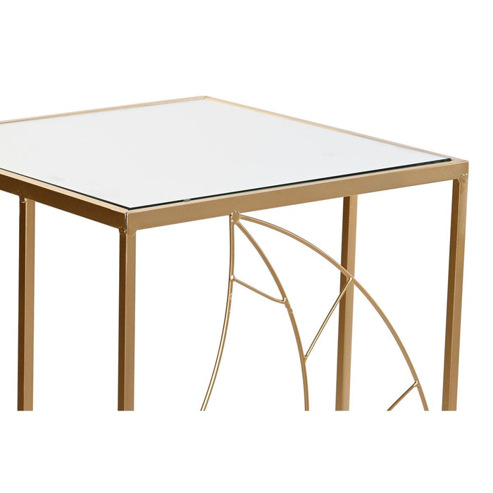 Set de 2 mese DKD Home Decor Auriu* 37 x 37 x 65 cm